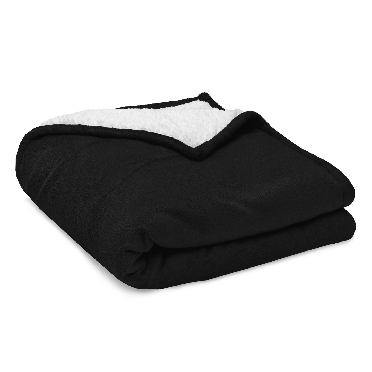 Premium embroided sherpa blanket