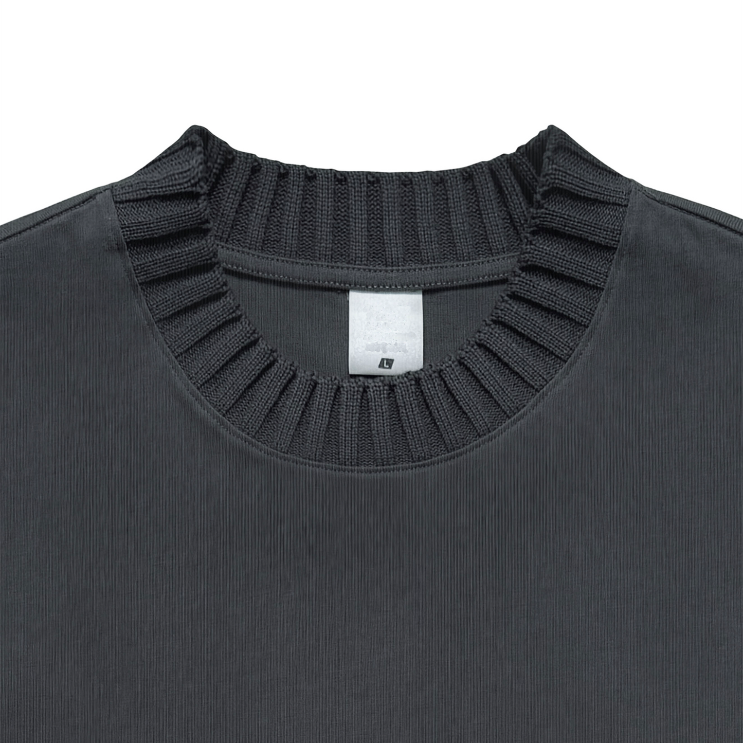 Heavyweight Knitted Round Neck T-Shirt - 305 GSM