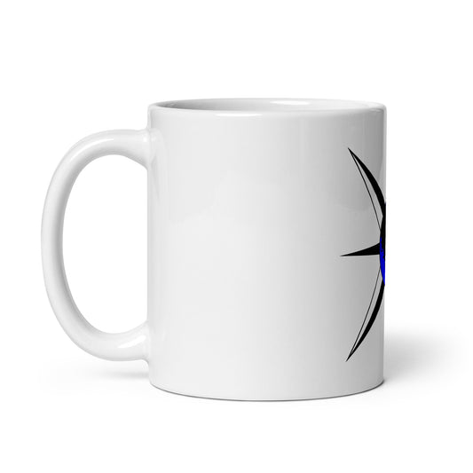 White glossy mug